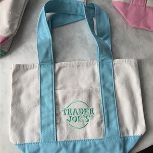 Trader Joe's Blue and White Mini Bag